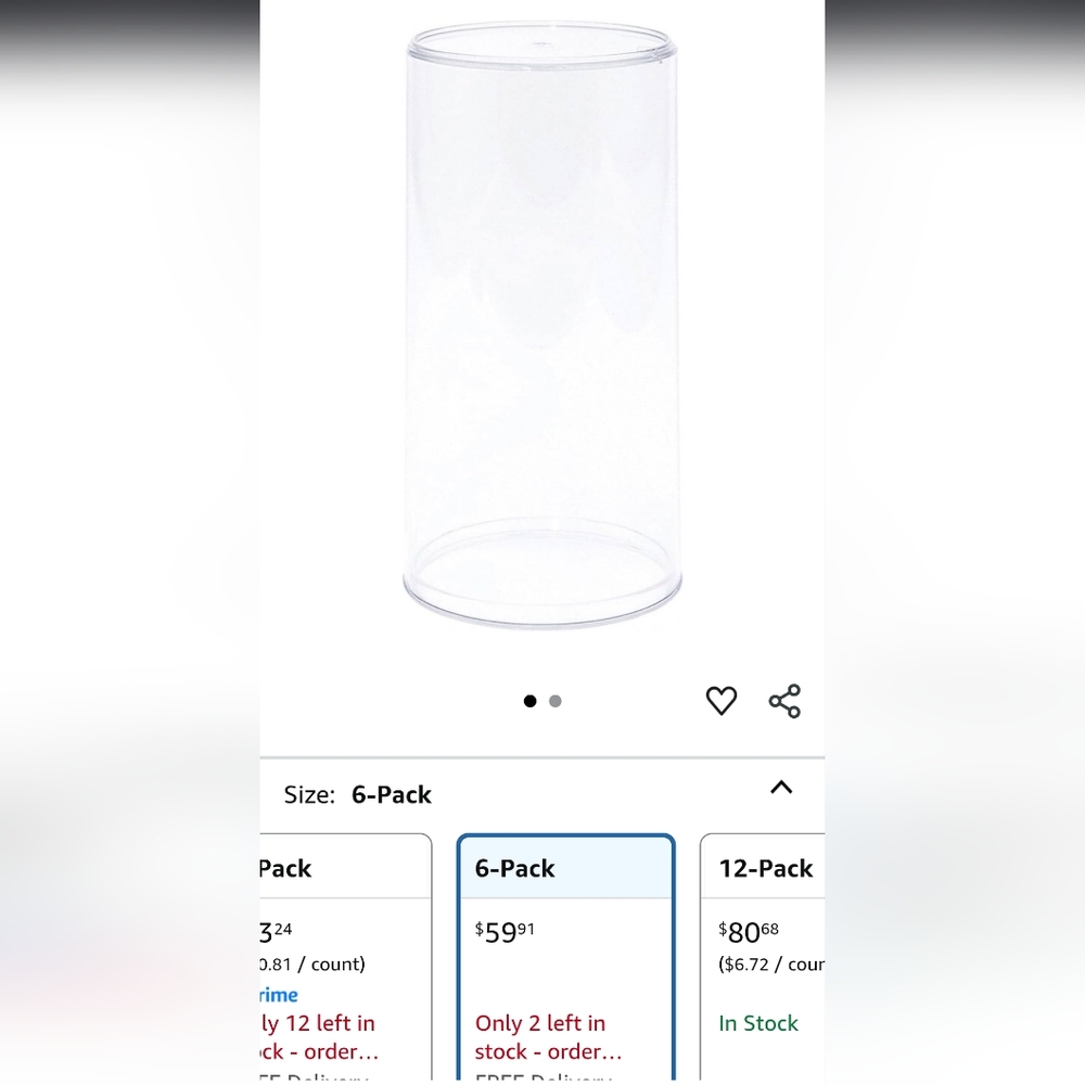 Minimalist Clear Plastic Cylinder Display Case